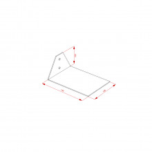 Knygų laikiklis "Invisible" išmatavimai milimetrais laikiklis, išmatavimai, brėžinys