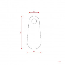 Serving board “boundless” - black