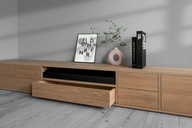 Komoda, stalčius, paveikslas, gėlės